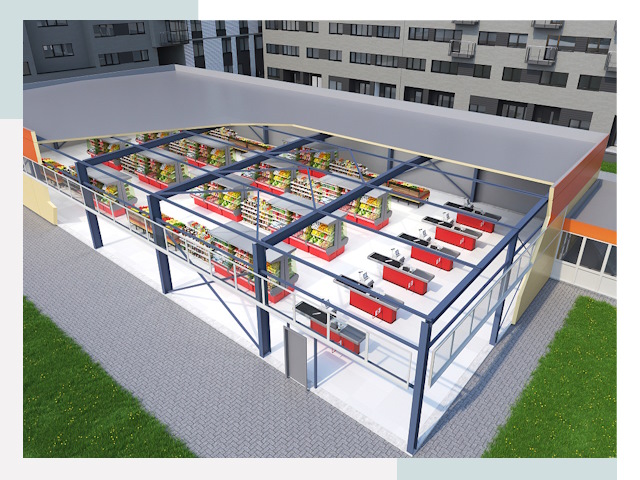 Строительство магазинов в Хабаровск от 617 руб. за м²