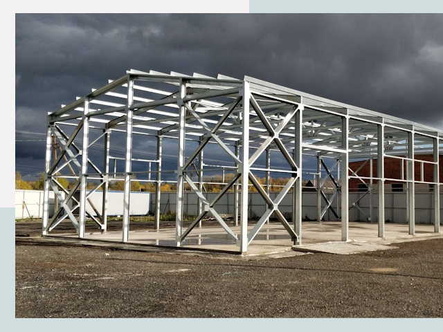 Двускатные ангары в Хабаровск от 617 руб. за квадрат